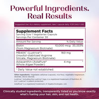 Thumbnail for Purity Products MyBiotin ProClinical – Thicker Hair Starting in 3 Weeks & Fights Wrinkles - MB40X Patented Biotin Vitamin B7 Matrix w/Astaxanthin - 40X More Soluble vs Ordinary Biotin, 30 Veg Capsules