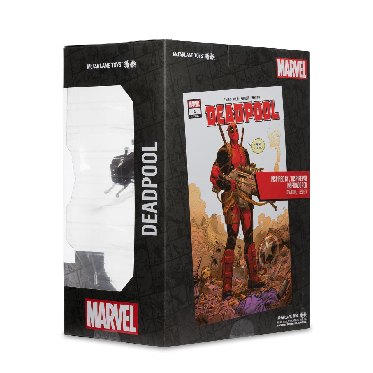 McFarlane Toys- Marvel Deadpool 1:6th Scale Collectible with Scene & Comic (Deadpool #1)