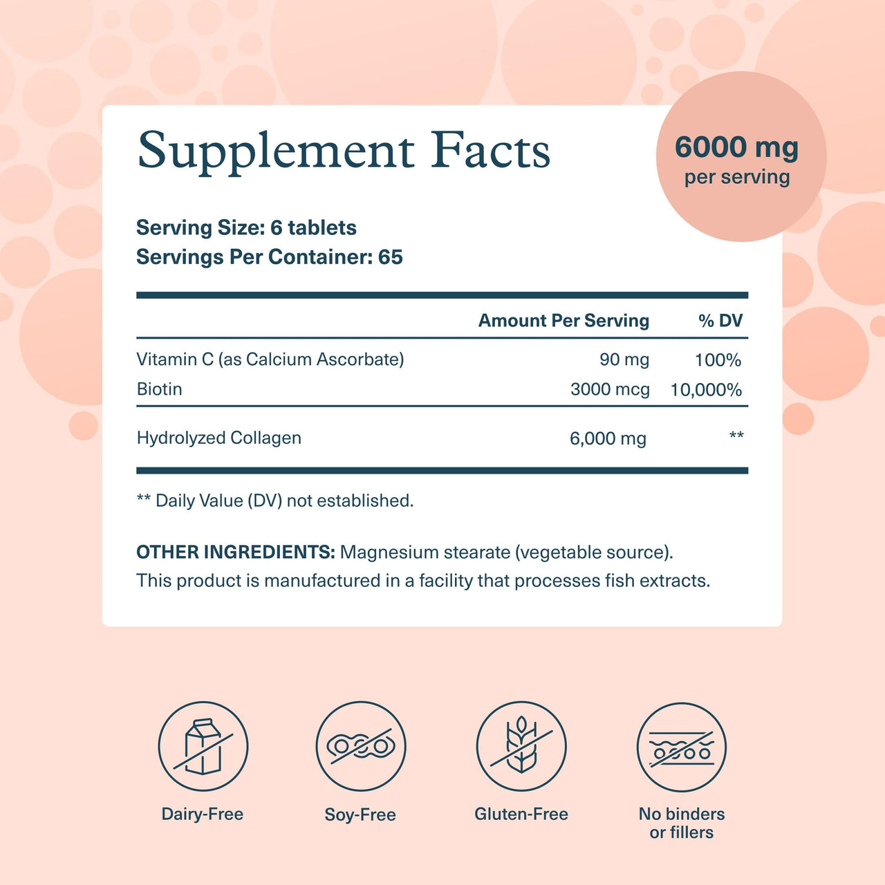 Youtheory Collagen + Biotin - Advanced Collagen Supplement - with Hydrolyzed Peptides, Vitamin C & Vitamin B - Supports Hair Growth, Nail Health & Skin - 390 Tablets