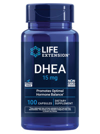 Thumbnail for Life Extension DHEA 15 mg – Hormone Balance Supplement, Memory, Muscle Mass and Bone Density Support, Healthy Sex Drive, Gluten-Free, Non-GMO, 100 Capsules