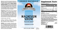 Thumbnail for Source Naturals Serene Science Magnesium Serene, Peaceful Body*, Tangerine Flavored - 9 Ounce Powder