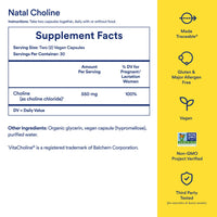 Thumbnail for Ritual Natal Choline Supplement, 550mg, Supports Baby’s Cognitive Function When Taken During Pregnancy and Choline Content in Breastmilk*, 30 Day Supply