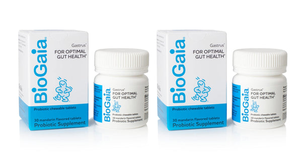 BioGaia Gastrus Gut Health Probiotic | Eases Abdominal Discomfort, Gas & Bloating | Promotes Regularity & a Healthy Gut | Contributes to a Balanced Microbiome | Backed by 30 Years of Research | 2-Pack