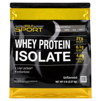 Thumbnail for California Gold Nutrition Sport, Whey Protein Isolate, Unflavored, 5 lb (2.27 kg)