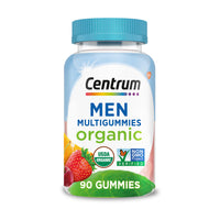 Thumbnail for Centrum Men's Organic Multigummies, Men's Multivitamin Gummies, Organic Multivitamin for Men with Essential Nutrients for Immune Support, Energy, and Muscle Function - 90 Count