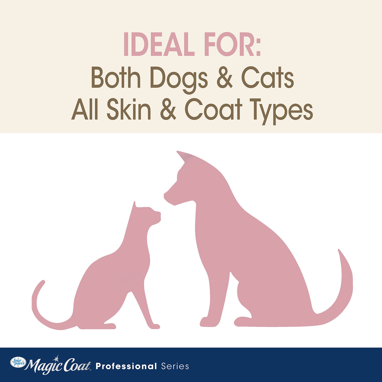 Four Paws Magic Coat Professional Series Nourishing Oatmeal 2-in-1 Detangling Dog Shampoo and Conditioner, Paraben & Sulfate Free Dog Wash, Almond Vanilla Scent, 16 Ounce