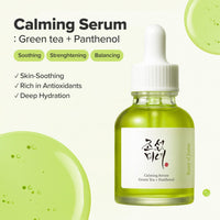 Thumbnail for Beauty of Joseon Calming Serum Green Tea Panthenol Soothing, Moisturizing Sensitive, Acne-Prone, UV Irritated Skin, Daily Korean Skin Care for Men and Women, 30ml 1 fl.oz