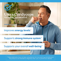 Thumbnail for Doctors Best Ultra Cordyceps, Supports Stamina, Vitality & Immunity, Naturally Fermented Cordyceps, Vegan 60 Veggie Caps