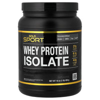 Thumbnail for California Gold Nutrition Sport, Whey Protein Isolate, Unflavored, 1 lb (454 g)
