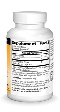 Thumbnail for Source Naturals Pomegranate Extract 500mg Complete Whole Fruit Ellagic Acid Antioxidant & Added Fiber - 120 Tablets