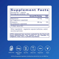 Thumbnail for Pure Encapsulations Potassium Magnesium (Aspartate) | Supplement to Support Heart, Muscular, Bone, and Nerve Health* | 180 Capsules