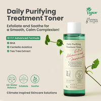 Thumbnail for AXIS-Y Daily Purifying Treatment Toner with Salicylic Acid & Centella Asiatica - Pore Minimizer, Oil Control & Blemish Treatment Face Exfoliator - Vegan Korean Skin Care BHA Toner - 6.76 fl. oz.