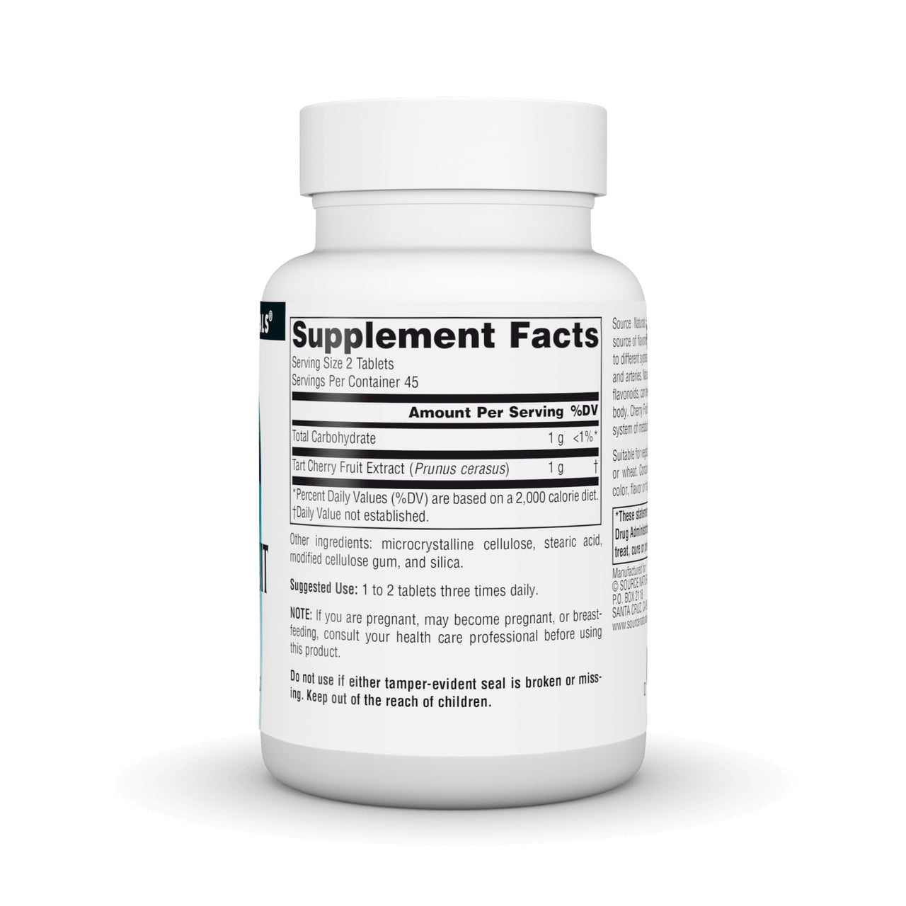 Source Naturals Cherry Fruit Extract, Dietary Supplement - 500mg - 90 Vegetarian Tablets