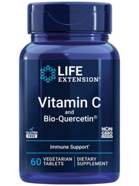 Thumbnail for Life Extension Vitamin C and Bio-Quercetin®, Cardiovascular Health Supplement, Immune Support, Highly absorbable, quercetin, Vitamin C, Gluten Free, Non-GMO, Vegetarian, 60 Tablets