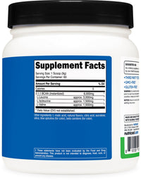 Thumbnail for Nutricost BCAA Powder 2:1:1 (Green Apple, 60 Servings)