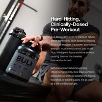 Thumbnail for Transparent Labs Bulk Black Pre Workout - Clinically Dosed, Sugar Free Preworkout for Men and Women with Beta Alanine Powder, Citrulline Malate, & Caffeine - 30 Servings, Cherry Kiwi