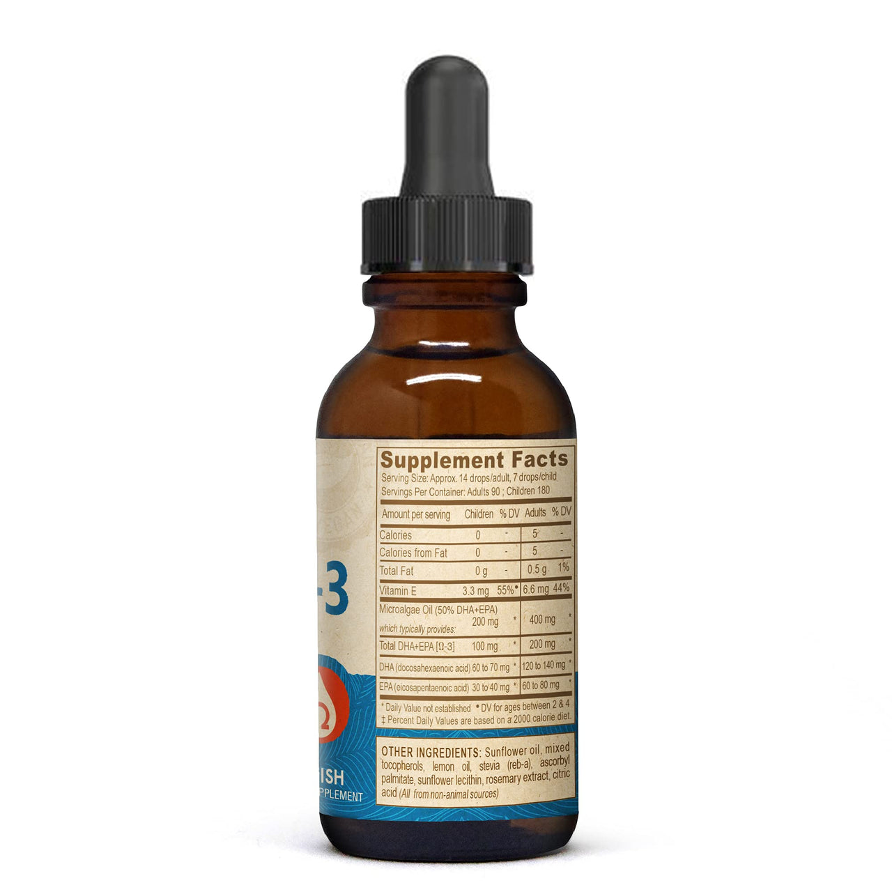 DEVA Vegan Liquid DHA-EPA (Lemon Flavor) 2 Fl. Oz Liquid (Pack of 2)