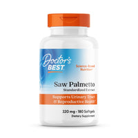 Thumbnail for Doctor's Best Saw Palmetto Extract Supplement for Men & Women- Prostate Function & Urinary Tract Support, Hair Health Support, Saw Palmetto Herb 320 mg, Non GMO, Gluten Free, Soy Free- 180 Ct Softgels