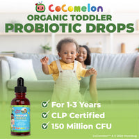 Thumbnail for MaryRuth Organics Cocomelon Toddler Probiotic Liquid Drops | Kids Probiotics for Ages 1-3 | 5 Probiotic Strains | 150 Billion CFU Per Serving | USDA Organic | Sugar Free | Gluten Free | 1 Fl Oz
