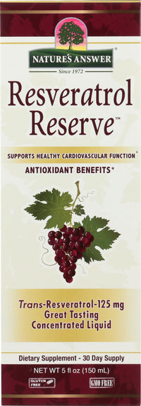 Thumbnail for Nature's Answer Alcohol-Free Resveratrol Reserve, 5-Fluid Ounces | Packed with Antioxidants | Promotes Overall Health | Immune System Support | Single Count