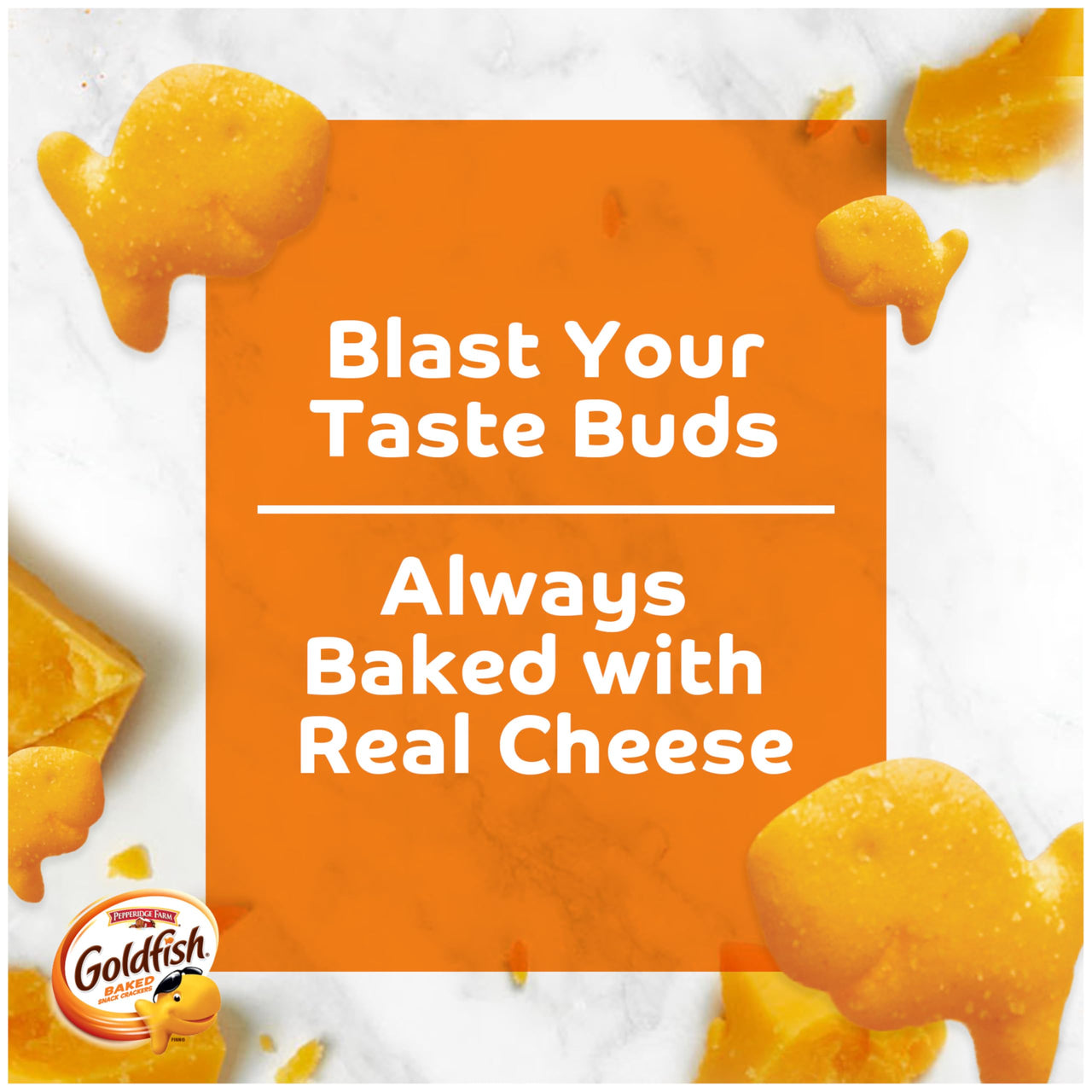 Goldfish Flavor Blasted Xtra Cheddar Cheese Crackers, 27.3 oz Carton (Pack of 2)