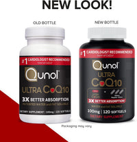 Thumbnail for Qunol Ultra CoQ10 100mg, 3x Better Absorption, Patented Water and Fat Soluble Natural Supplement Form of Coenzyme Q10, Antioxidant for Heart Health, 120 Count Softgels