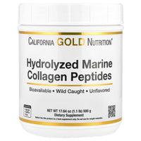 Thumbnail for California Gold Nutrition Collagen Peptides Powder with Hyaluronic Acid, Support for Healthy Hair, Skin, Nails, Joints and Bones, Non-GMO, Gluten and Dairy Free, Unflavored, 17.64 oz (500 g)