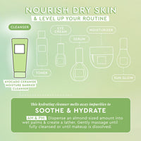 Thumbnail for Glow Recipe Avocado Ceramide Facial Cleanser for Dry Skin - Hydrating Gel to Foaming Face Wash for Women & Men - Gentle Moisture Barrier Repair with Hyaluronic Acid & Colloidal Oatmeal, 150ml