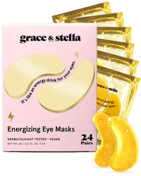 Thumbnail for grace & stella Award Winning Under Eye Mask - Travel Essentials - Birthday Gifts for Women - Gel Eye Patches for Dark Circles, Puffy Eyes, Wrinkles, Undereye Bags - Vegan - Self Care (24 Pairs, Gold)
