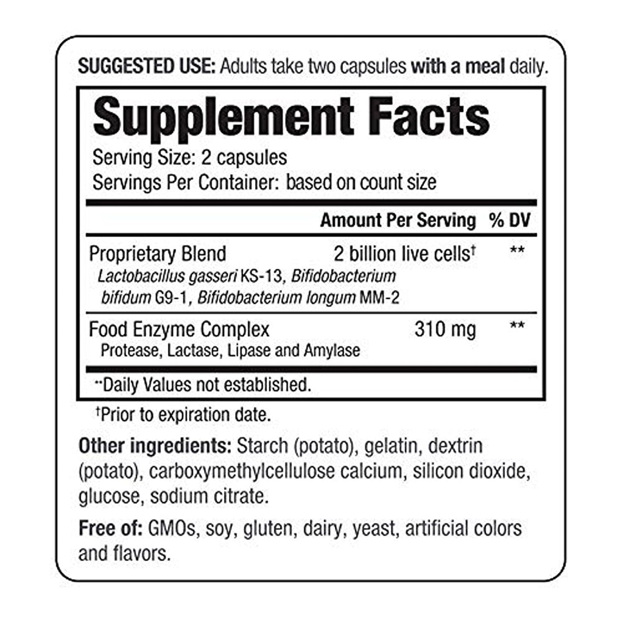 Kyolic Kyo-Dophilus Enzymes+ Probiotic, Nutrient Digestion and Gut Health*, 60 Capsules
