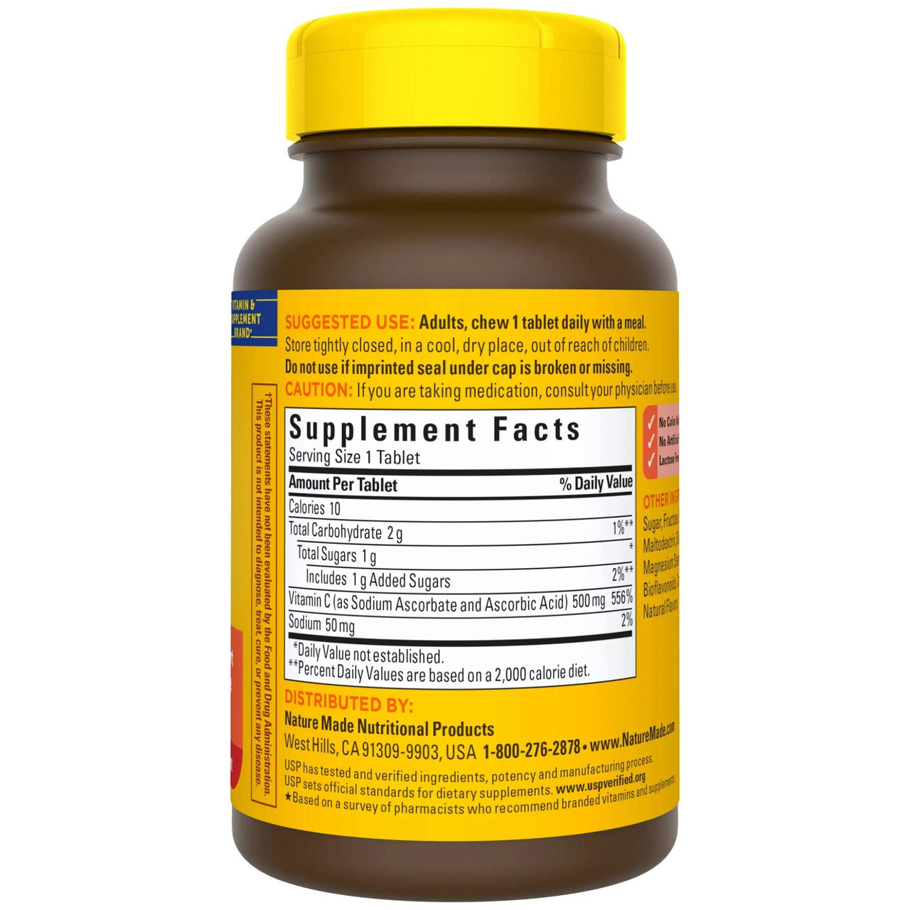 Nature Made Chewable Vitamin C 500 mg Tablets, 60 Count to Help Support the Immune System? (Pack of 3)