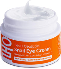 Thumbnail for SeoulCeuticals Korean Snail Mucin Eye Cream - 97.5% Snail Filtrate K Beauty Anti Aging Under Eye Anti Wrinkle Eye Treatment Cream 0.5oz