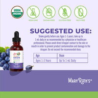 Thumbnail for MaryRuth's Iron Supplement for Toddlers | Liquid Iron Supplement for Children Ages 1-3 | Iron Supplement for Iron Deficiency | Ferrochel | Sugar Free | Vegan | Non-GMO | Gluten Free | 2 Fl Oz