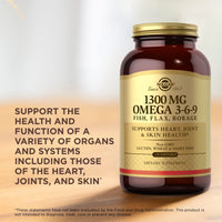 Thumbnail for Solgar 1300 mg Omega 3-6-9, 120 Softgels (Pack of 3) - Fish Oil Supplement - Support for Joint & Skin Health - Includes Flaxseed & Borage - Contains EPA & DHA Omega 3 Fatty Acids - 120 Total Servings