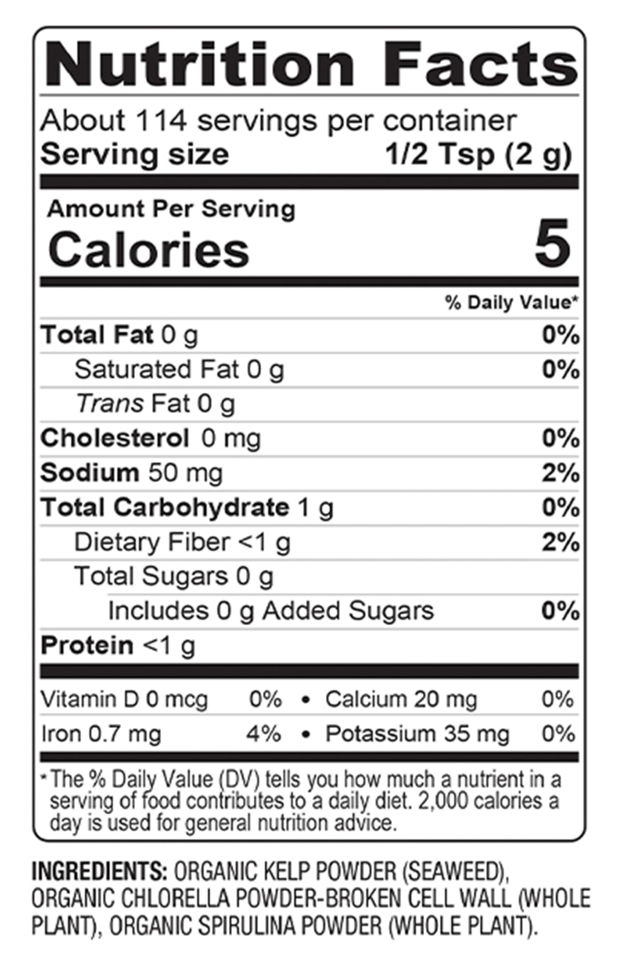 BareOrganics Marine Super Greens Powder – USDA Organic, Vegan, Gluten-Free, Non-GMO, BPA-Free, Superfood Powder with Organic Kelp, Spirulina & Chlorella - 8 oz