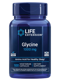 Thumbnail for Life Extension Glycine, 1000 mg, Amino Acid That Promotes Healthy Sleep, Gluten-Free, Non-GMO, Vegetarian, 100 Capsules