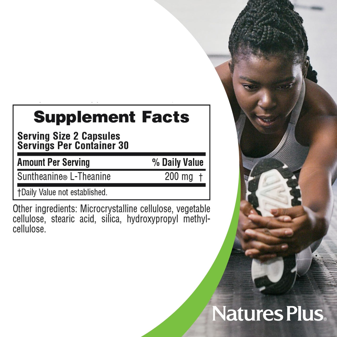 NaturesPlus PRO Suntheanine L-Theanine - 60 Capsules - Supports Calm Alertness, Healthy Relaxation & Improved Rest - Non-GMO, Vegan & Gluten Free - 60 Servings