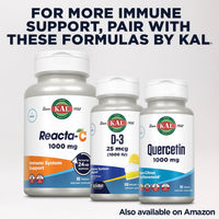Thumbnail for KAL Zinc 50mg Amino Acid Chelate, Immune Support Supplement, Healthy Metabolism and Immune System Formula, Enhanced Absorption, Vegan, Gluten Free, 60-Day Money Back Guarantee, 90 Servings, 90 Tablets