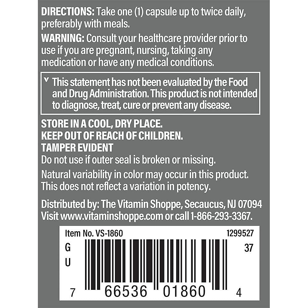 The Vitamin Shoppe Saw Palmetto & Pygeum Complex (60 Capsules)