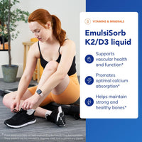 Thumbnail for Pure Encapsulations EmulsiSorb K2/D3 Liquid | Enhanced-Absorption Emulsified Vitamin K2 and Vitamin D3 for Vascular Health Support* | 0.7 Fl Oz