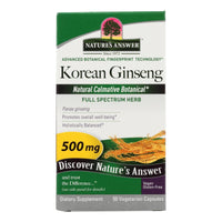 Thumbnail for Nature's Answer Korean Ginseng | Supports Focus & Memory | Vegan, Gluten-Free, Non-GMO & Kosher Certified | 50ct