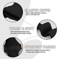 Thumbnail for Buauty Leg Warmers for Women 80s 90s Outfit Fashion Neon Ribbed Leg Socks Fashion Y2k Neon Accessories Sports Yoga (2 Pairs)