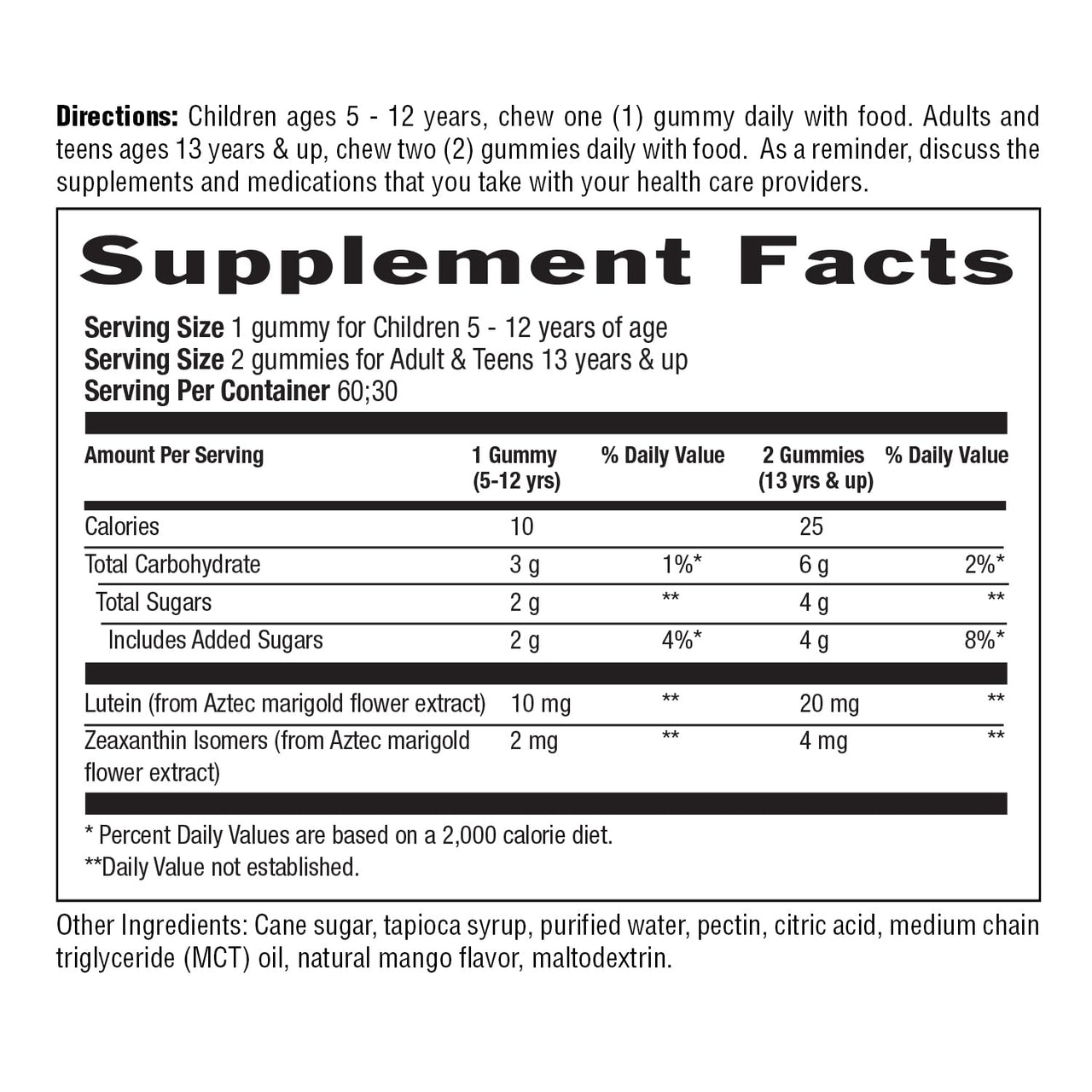 Country Life Lutein Gummies with Lutemax 2020, 60 Ct, Chewable Natural Eye Support Supplement, Marigold Lutein, Zeaxanthin, Eye Health & Macular Support, Non-GMO, Natural Fruit Pectin, Vegan