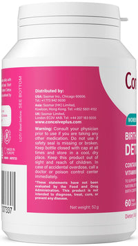 Thumbnail for CONCEIVE PLUS Fertility Detox After Birth Control - Prenatal Vitamins for Women Trying to Conceive, Antioxidants, Folic Acid, 60 Capsules, 30 Day Program