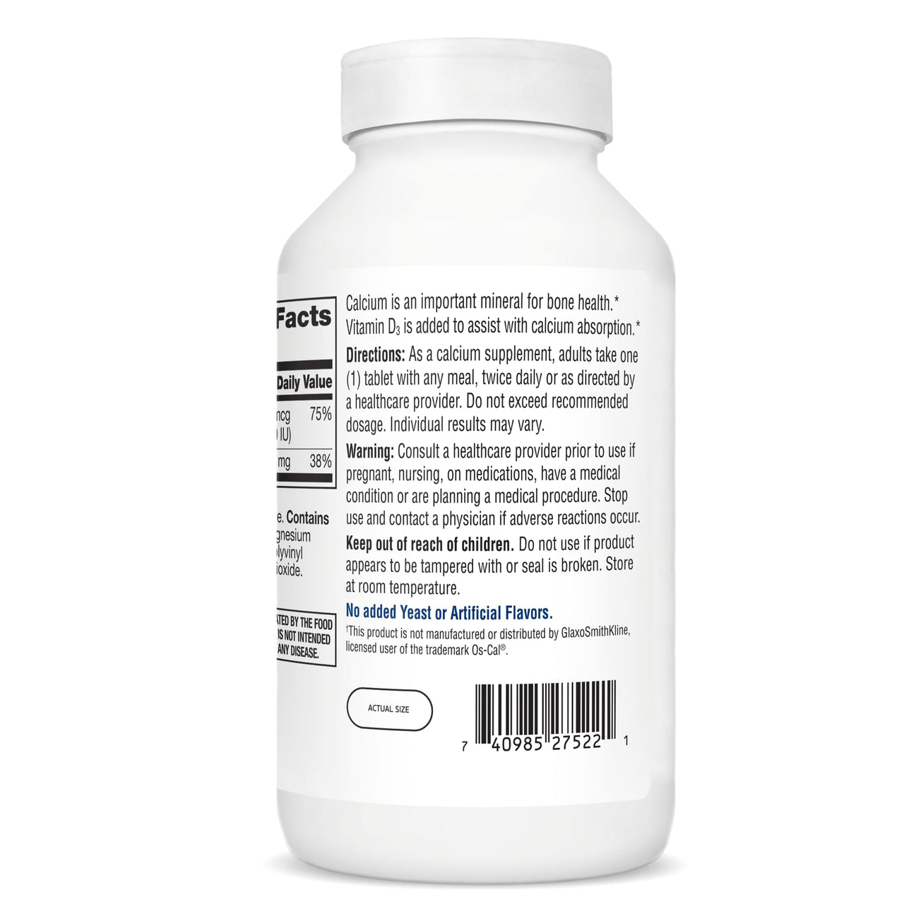 21st Century Vitamins Calcium 500 Plus Extra D Caplets, 400 Count