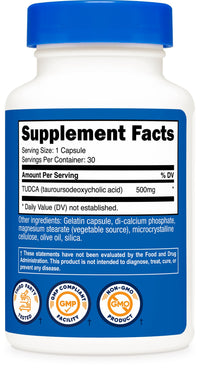 Thumbnail for Nutricost Tudca 500mg, 30 Capsules (Tauroursodeoxycholic Acid) - Premium Quality, Gluten Free