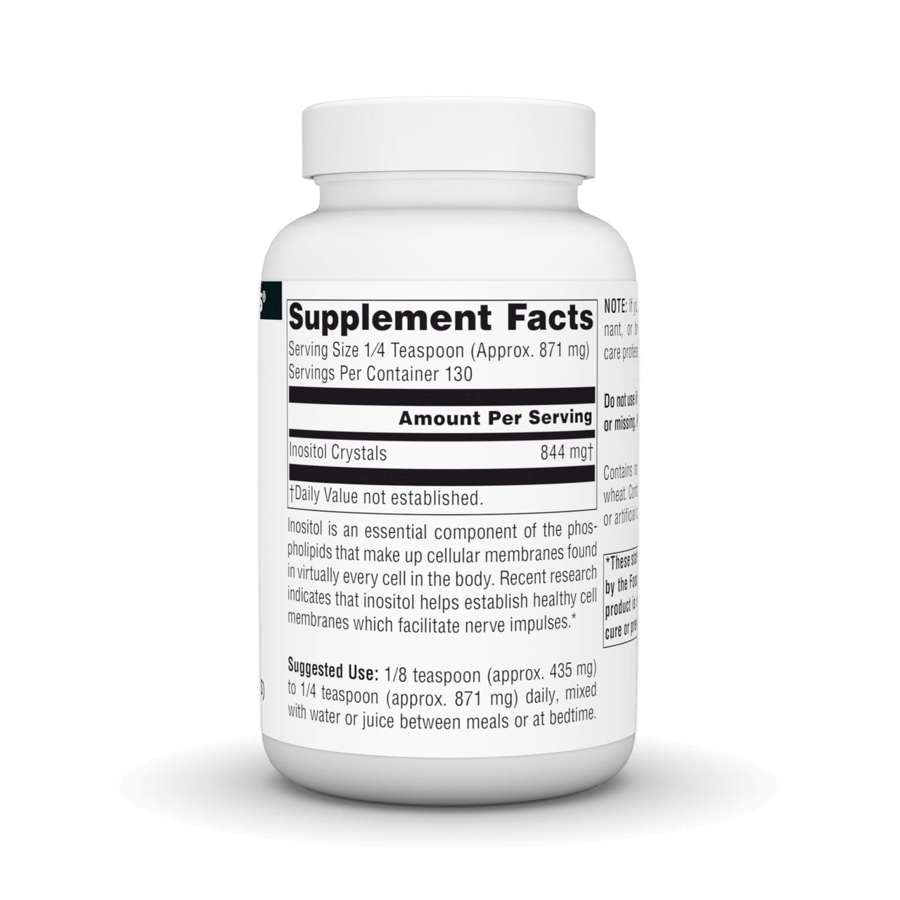 Source Naturals Pure Inositol, Dietary Supplement - 4 oz Crystals