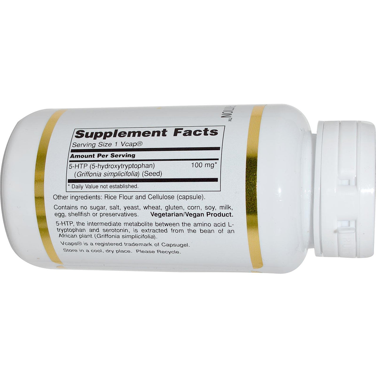 California Gold Nutrition, 5-HTP, 100 mg, 60 VCaps