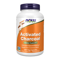 Thumbnail for NOW Foods Supplements, Activated Charcoal Made from Coconut Shells, Non-GMO Project Verified, Detox Support*, 200 Veg Capsules