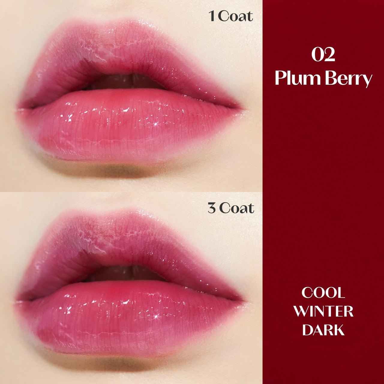ETUDE Dear Darling Oil Tint #2 Plum Berry 4g | High Moisturizing and Strong Hydrating Lip Oil/Lip Gloss | Smooth and Moist Lips | Non-Sticky Lip Oil Tint For Dry Lips | K-beauty